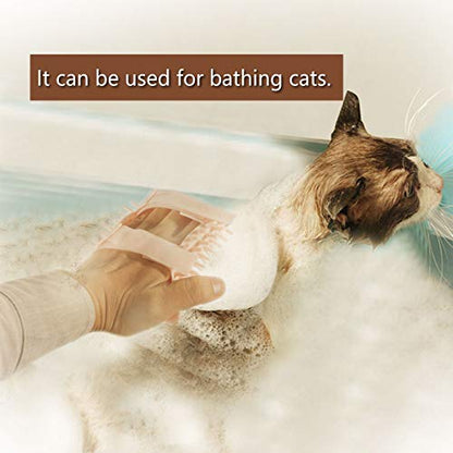 Cat Pet Self Grooming Comb Brush - Multi Functional Catnip Flavor Corner Massage Glove Tool for Kitten Puppy Relaxing, Extra Soft Silicone Pins Handy Hair Shedding Trimming