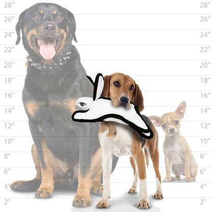 TUFFY World’s Tuffest Soft Dog Toy – Barnyard JR Series, Rabbit White with Squeakers - color: White Rabbit, size: Jr