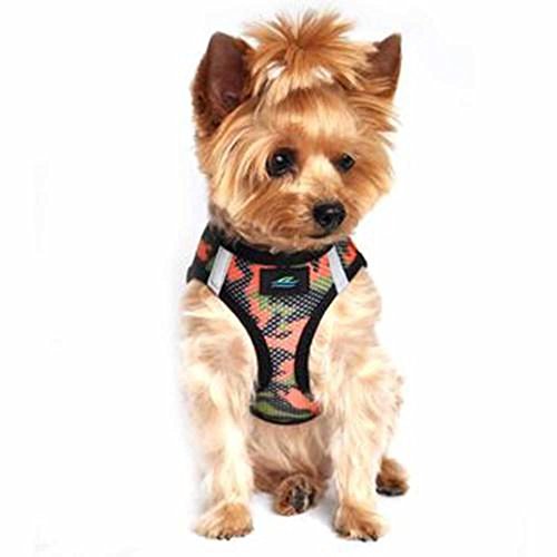 American River Camo Choke Free Dog Harness - Orange - color: Orange Camo, size: XX-Small