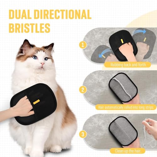 Acmefun Saker Pet Hair Remover |Grooming Glove for Dogs & Cats | Reusable Deshedding Tool | Massage Brush for Short/Long Hair (1 PCS) - size: 1 PCS