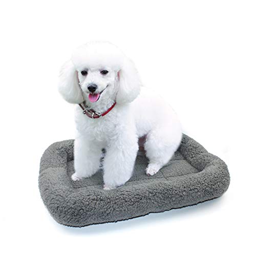 Cat Mat Bed 16" x 22" Pet Bed with Pillow Around for Dogs Cats Curled Sleeping Beds for Carrier/Crate Small to Medium Dog Cushion, Anti Skid Bottom, Medium - size: Medium(Rectangular)