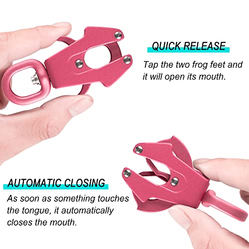 GEIT 2/4/5/6FT Dog Leash, Heavy Duty Rope Leashes, Reflective Nylon Pet Lead with Aluminum Quick Release/Locking Tactical Frog Clip for Small Medium and Large Dogs, Pink, 1/2 inch - color: Pink, size: 1/2'' X 4 Ft (18~120 Lbs.)