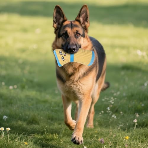 Chew Toys for Dogs, Soft Stuffed Cute Heavy Duty Dog Toy,Indestructible Plush Interactive Dog Toys for Aggressive Chewers for Teething Playing Small Medium Breeds Anxiety Relief Puppy (Sock Yellow) - color: Sock Yellow