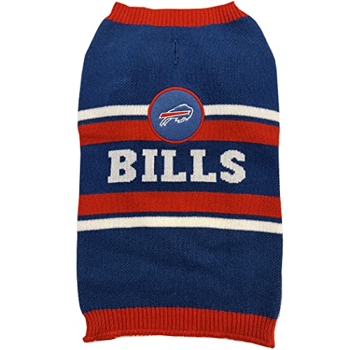 Pets First NFL Buffalo Bills Dog Sweater, Size Extra Small. Warm and Cozy Knit Pet Sweater with NFL Team Logo, Best Puppy Sweater for Large and Small Dogs, Team Color (BUF-4179-XS) - color: Buffalo Bills, size: X-Small