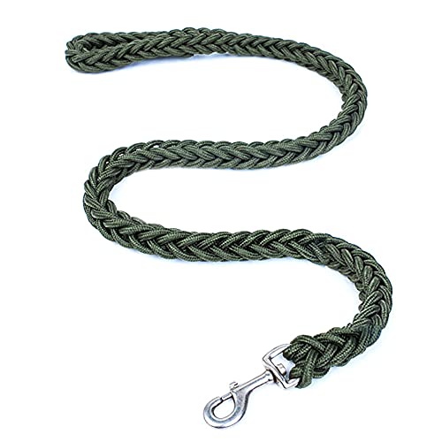 Love Dream Dog Collar and Leash Set, Heavy Duty Nylon Braided Rope Strong 4 FT Dog Leash and Martingale Training Collar for Small Medium Large Dogs Training and Walking (Green) - color: Green, size: Medium (Thick 1.5cm)