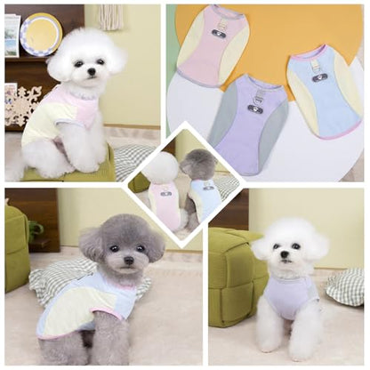 PAIDEFUL Summer Cooling Dog Shirt for Small Dogs Breathable Mesh Pet T-Shirts UV Sun Protection Puppy Vest Soft Lightweight Doggie Tank Top Fashion Chihuahua Tee Clothes Cat Apparel D-Ring,Pink,M - color: pink, size: L