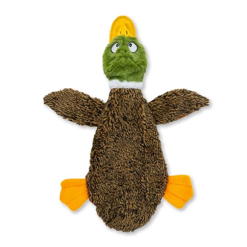 Best Pet Supplies Squeaky Dog Toys with Soft Durable Fabric for Small, Medium and Large Pets Interactive Toy for Indoor Play, Supports Active Biting and Play - 1Wild Duck, Medium - color: Brown/Wild Duck, size: Medium