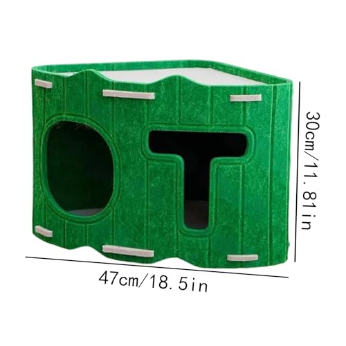 Genérico Felt Cave Cats, Semi-Closed House Bed for Pets | Comfortable Puppy Cave | Winter Use Outdoor Camping Travel Home & Bedroom & Living Room Apartment Balcony - color: Green