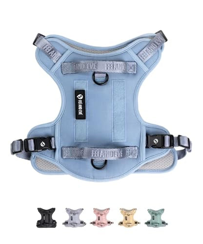 2026 New Edition, Fei & Eve Classic Dog Harness - Quick-Release Buckles | 3-Point No-Pull Control | Heavy-Duty 900D Nylon | Dual Safety Handles | Breathable Mesh | Adjustable Fit | X-Large,Blue - color: Dusk Blue, size: XL