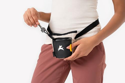 OllyDog Goodie Treat Bag, Dog Treat Pouch, Waist Belt Clip for Hands-Free Training, Magnetic Closure, Dog Training and Behavior Aids, Three Ways to Wear (Con Leche) - color: Con Leche