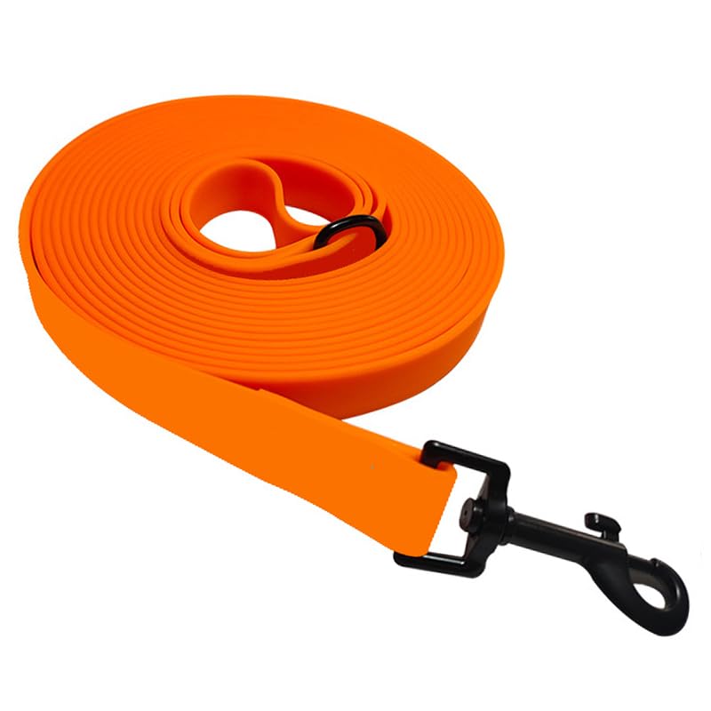 Waterproof Dog Training Leash,Long Line Heavy Duty Outdoor Recall Lead 10ft 15ft 20ft 30ft 50ft for Small Medium Large Dog (Orange, 16FT)