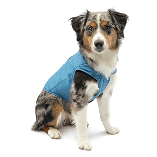 Kurgo Loft Dog Jacket - Reversible Cozy Coat for Outdoor Adventures - Water Resistant - Athletic Fit - Machine Washable Fabric - Reflective Dog Gear - X-Small - Coastal Blue - color: Coastal Blue/Orange, size: Extra Small