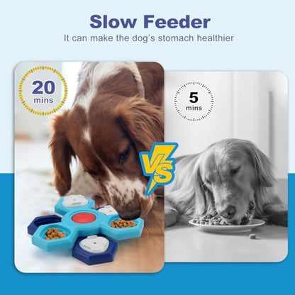 Interactive Dog Puzzle Toys for Large Medium Small, Squeaky Enrichment Toys Mentally Stimulation Toys for Training, Dog Treat Chew Toy Gifts for Puppy&Cats