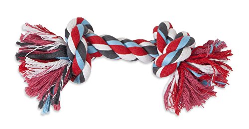 Petmate Booda Two Knot Rope Bone, Multicolored, Small - size: Small