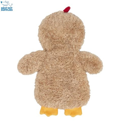 Best Pet Supplies Interactive Squeaky Dog Chew Toy, Ideal Dog Toys for Chewers, Small, Medium & Large Dogs, and Fetch Lovers - Crinkle Chicken (Khaki), Large - color: Crinkle Chicken (Khaki), size: Large