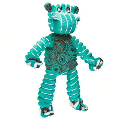 KONG Floppy Knots - Durable No‑Stuffing Squeaky Rope & Plush Dog Toy - for Teething, Playing (Hippo, Small/Medium) - color: Hippo, size: Small/Medium