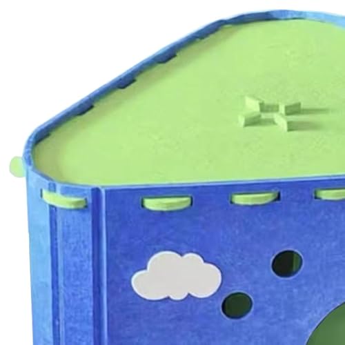 Felt Cat House Hideaway Sturdy Furniture Protector Pet Sleeping Bed Grinding Claw Cozy Portable Practical Cat Bed Cave- Blue - color: Blue