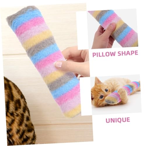 ORFOFE 3pcs Catnip Plush Pillow Shape Kitten Teething Interactive Indoor Catnip for Cats