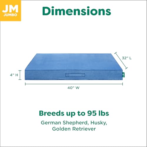 FurHaven Gridded Ripstop All-Weather Deluxe Orthopedic Mattress Pet Bed, Capri Blue, Jumbo - color: Capri Blue, size: Jumbo