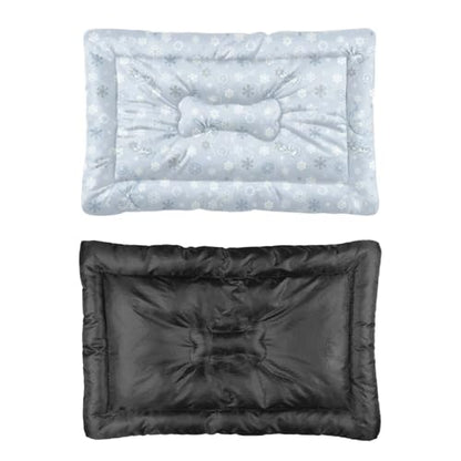 Comfortable Cat Bed With Anti- Slip Bottom, Winter Snowflakes Dog Crate Cushion Dog Kennel Pad Flat Bed Ultra Soft Cat Sleeping Mat For Indoor& Outdoor Sofa Cars, Machine Washable 36 × 24 inch - size: 36 × 24 inch