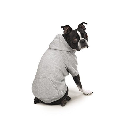 Zack & Zoey Basic Hoodie for Dogs, 8" X-Small, Heather Gray - color: Heather Gray, size: X-Small