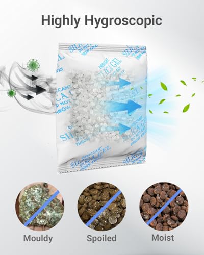 16 Packs Pet Food Desiccant Bag Compatible with PETLIBRO/PETKIT Automatic Cat Feeder, Desiccant Packs Replacement with Color Indicating for Automatic Pet Feeder(Individually Packaged)
