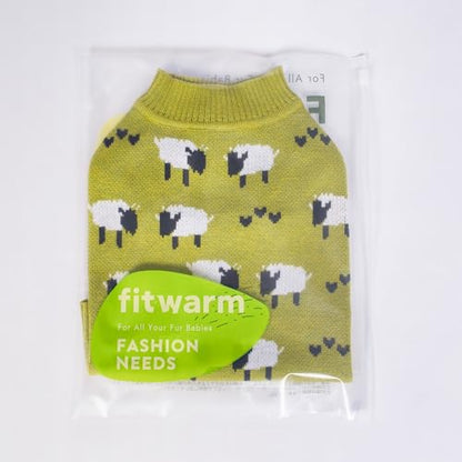 Fitwarm Funny Sheep Dog Sweater, Thermal Puppy Winter Clothes for Small Dogs, Girl & Boy, Holiday Dog Pullover, Pet Outfit in Black, Green & White, XS - color: Sheep, size: X-Small