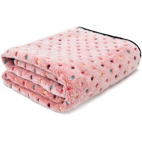 Pet Blanket, Coral Flannel Dog and Cat Quilt, Dog Bed Mat, Dog Blanket,Small Dog Blanket Washable Pet Bed Cover Soft Fluffy Puppy Blanket with Premium Fleece(Pink-23.6 * 15.7Inch) - color: Pink, size: 23.6*15.7Inch
