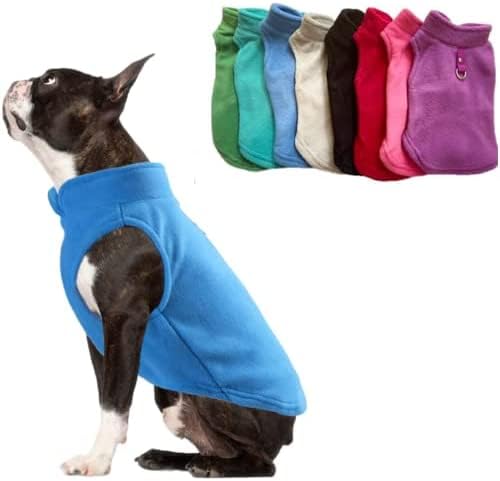 JACKO & CO - Fleece Vest Dog Sweater with Leash Ring - Soft, Warm & Lightweight Pullover Coat for Small & Medium Dogs, Puppies & Cats - Cozy Fall/Winter/Spring Pet Jacket (Blue, X-Small 2-4lbs) - color: Blue, size: XS (2-4lbs)