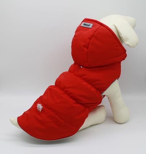 Warm Dog Coat Jacket with Detachable Hood Harness Hole Winter Coat Pet Clothes Dog Cold Weather Coats Cozy Snow Jacket Vest for Small Medium Large Dogs - Blake (Red, Large) - color: Red, size: Large