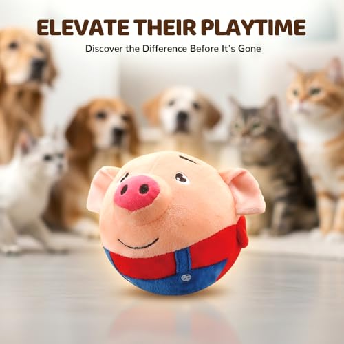 Interactive Dog Toys, 2026 New Active Moving Squeaky Dog Ball with Talking Sound, Rechargeable Washable Plush Toy (2PCS) - color: 2PCS