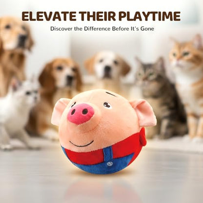 Interactive Dog Toys, 2026 New Active Moving Squeaky Dog Ball with Talking Sound, Rechargeable Washable Plush Toy (2PCS) - color: 2PCS