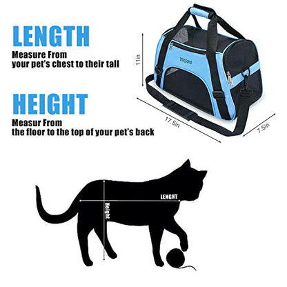 YLONG Airline Approved Pet Carrier,Soft-Sided Pet Travel Carrier for Cats Dogs Puppy Comfort Portable Foldable Pet Bag