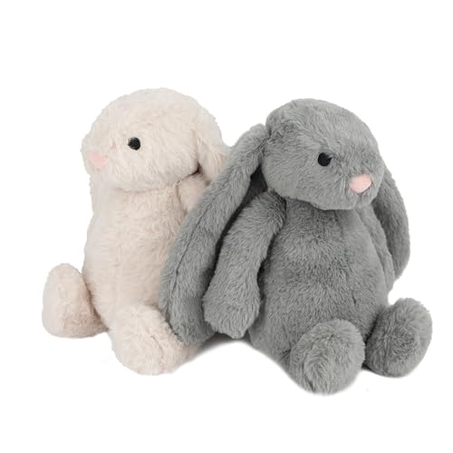 Best Pet Supplies Interactive Squeaky Dog Chew Toy, Ideal Dog Toys for Chewers, Small, Medium & Large Dogs, and Fetch Lovers - Bunny (Beige), Large - color: Bunny (Beige), size: Large