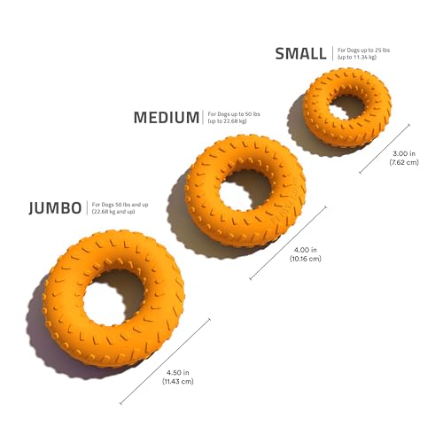 Playology Dog Toys | Dual Layer Ring Durable Dog Toy for Tough Chewers | Cheddar Cheese Scented Medium Chew Toy for Dogs - size: Medium, style: Cheddar Cheese