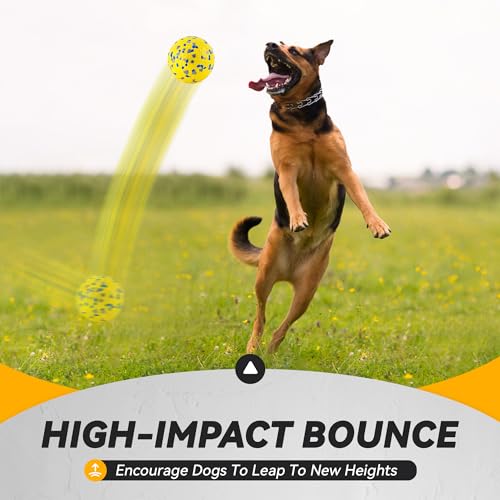 FUSOTO 2Pcs Dog Balls, Tennis Balls for Dog Aggressive Chewers, for Large Medium Small Puppy, Training Catch&Fetch, Water Floats Toys, Yellow - color: 2x Yellow