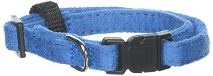 Dogline 3/8 x 7 to 11" Comfort Microfiber Soft Padded Pet Puppy Dog Collar, X-Small, Blue - color: Blue, size: W 3/8" L 7"-11"