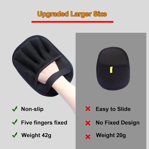2Pcs Pet Hair Removal Glove for Cats & Dogs, with 2Pcs Toothbrush, Upgraded Five-Finger Electrostatic Pet Hair Gloves, Washable Reusable Pet Hair Remover Tool for Clothing, Couch, Carpet, Car Seat - color: Black