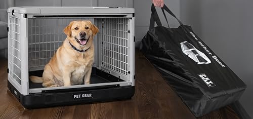 Pet Gear “The Other Door” 4 Door Steel Crate for Dogs/Cats with Removable Tray, Sea Salt, 36 Inch - color: Sea Salt, size: 36.5"L x 24.5"W x 27.5"H