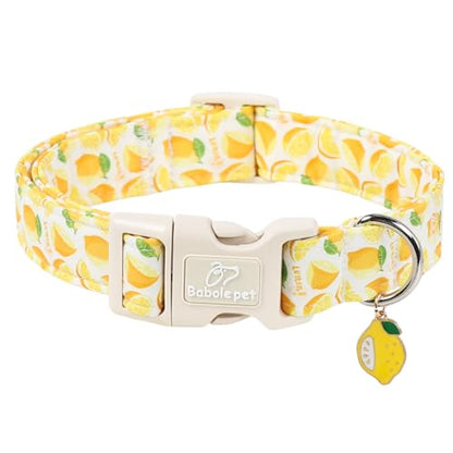 Summer Dog Collar Yellow Lemon Dog Collars for Puppy Small Dogs - Lightweight Adjustable Cute Male Female Dogs Everyday Collar with Safety Buckle XS - color: Yellow Lemon, size: XS