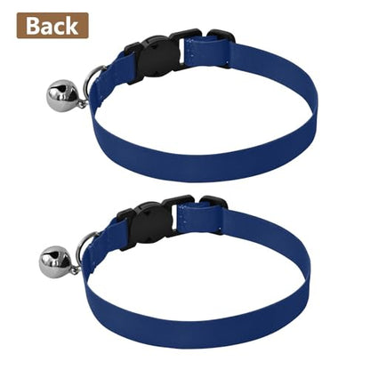 Sapphire Adjustable Pet Collar, 2 Pack Kitten Collar with Bell - color: Sapphire