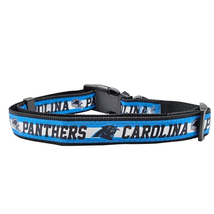 New & Improved Pets First NFL Licensed PET Collar- Heavy-Duty, Strong, and Durable New Dog Collar. Available in 32 Football Teams and 4 Sizes - color: Carolina Panthers, size: Large