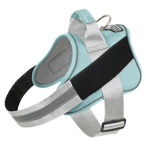 Dog Harness, No-Pull Reflective Dog Vest, Breathable Adjustable Pet Harness with Handle for Outdoor Walking - No More Pulling, Tugging or Choking - color: BabyBlue, size: X-Small (Pack of 1)