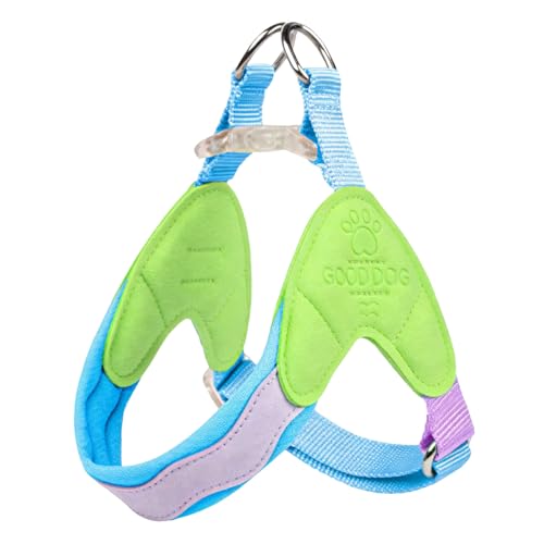 Trendy Soft Meshes Dog Harnesses Leashes Breathable Light Weight Vest for Walking, Training Dog Accessories Soft Meshes Puppies - color: Emerald green, size: XXS