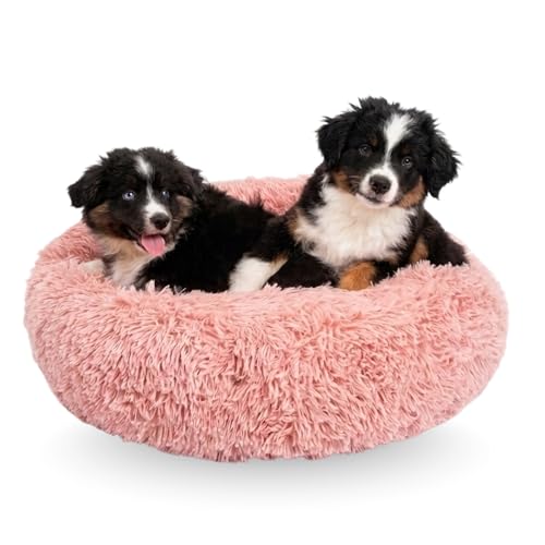 Active Pets Medium Pink Dog Bed for up to 45 lbs, Calming Orthopedic Pet Bedding for Anxiety Relief, Joint Support & Comfort, Washable Dog Furniture - color: Pink, size: Medium 30"