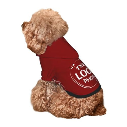 Personalized Dog Hooded Sweatshirt Pet Sweatshirt Design Custom Picture Text Clothes for Small Dogs Cats Customized Puppy Apparel Gifts Maroon Pet Hoodies - color: Maroon, size: Small