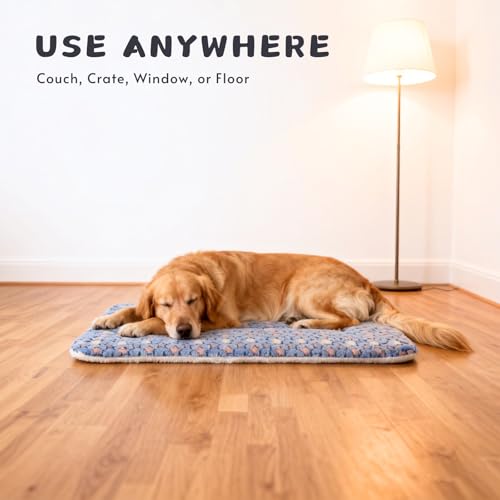Dog Blankets for Medium Dogs, 2-Pack Washable Plush Pet Mat - Soft & Warm Reversible Puppy Blankets for Couch, Bed, Crate& Travel Carrier - size: 38"x26"