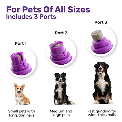 Hertzko Electric Cat & Dog Nail Grinder - Rechargeable Cat Nail Grinder & Dog Nail Grinder Small Dogs & Large Dogs Trimmer, Professional Pet Grooming Kit with USB Wire
