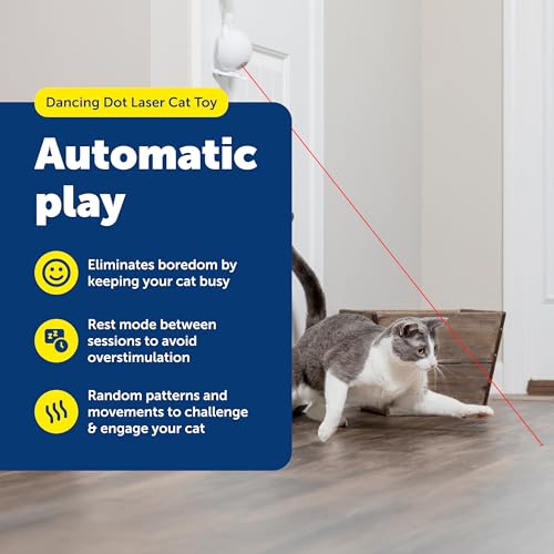 PetSafe Dancing Dot Laser Cat Toy - Interactive Playtime for Cats - 2 Play Modes - style: Dancing Dot