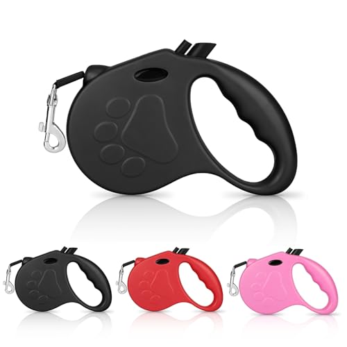Retractable Dog Leash, 16ft Dog Walking Leash for Small Dogs up to 77lbs, Non-Slip Handle - Black - color: Black